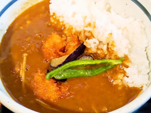 ミニ海老フライカレー丼