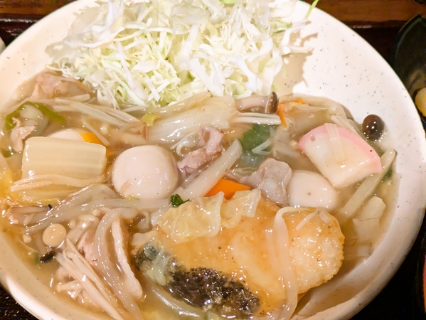 白身魚の野菜餡掛け