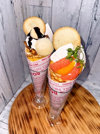 クレープのパフェ仕立て☆