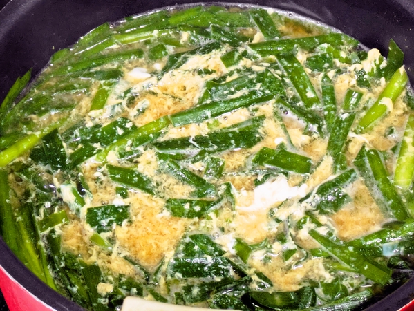 ニラ玉味噌汁