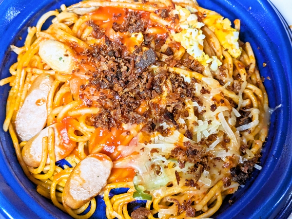 ベーコンチーズナポリタン