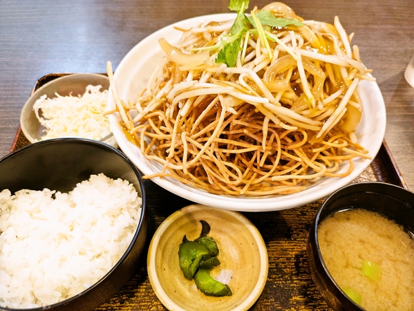 揚げ蕎麦あんかけ定食