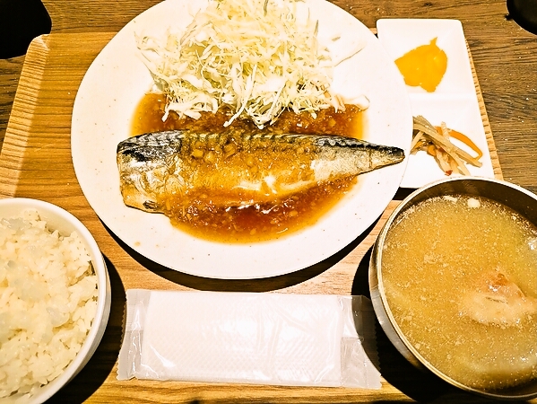 鯖の生姜焼き定食