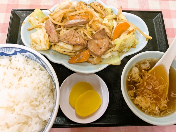 レバ野菜炒め定食