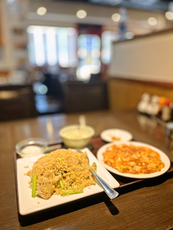 豚バラ炒飯と麻婆豆腐