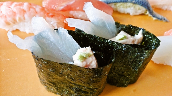 魚亭麺処 大名 かわはぎ寿司
