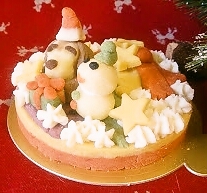 犬用クリスマスケーキ横側
