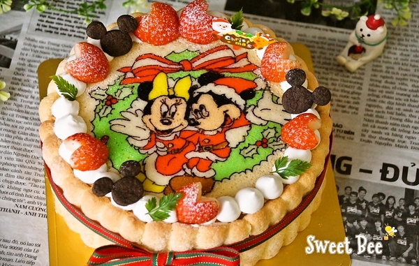 超 美味しく変換 ミッキー ミニーのクリスマスケーキ