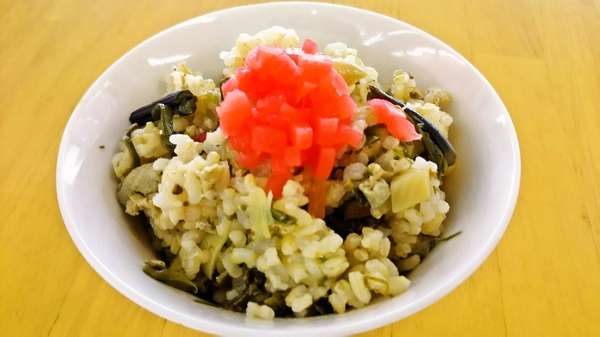 春旬菜～わらびと筍の玄米混ぜご飯～