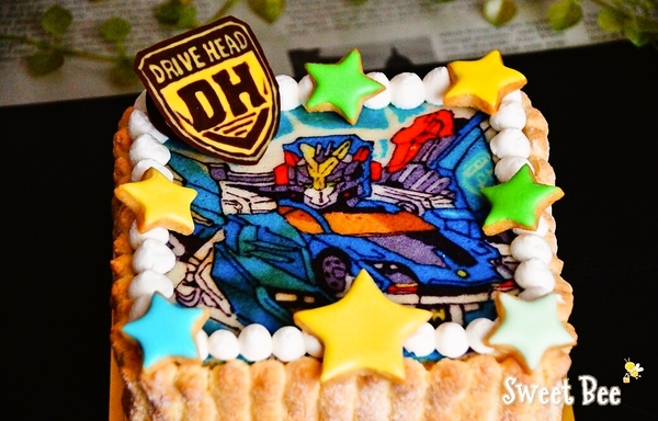 トミカ ドライブヘッドの誕生日ケーキ