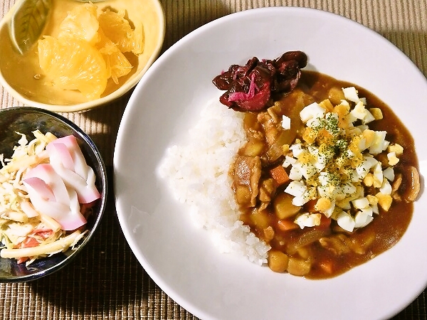 超 美味しく変換 ゆで卵トッピングカレー