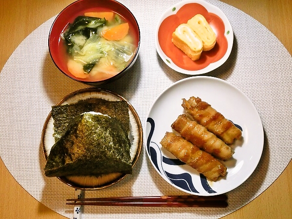 肉巻きごぼうの晩ごはん