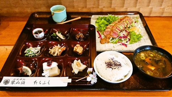 たらふく＠京都・福知山の「合鴨アボカドサラダ定食」