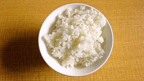 湯取り法で炊いたご飯。