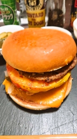 マックのハンバーガ（１１０円）改造後