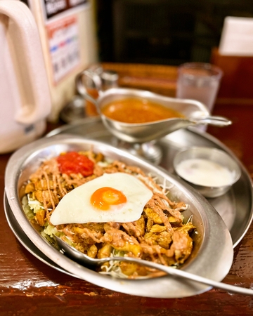 キーマカレー定食