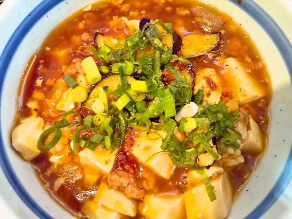 麻婆豆腐茄子丼