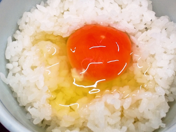 オレンジ卵かけごはん