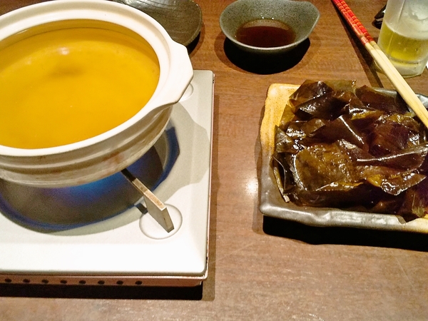 生ワカメのしゃぶしゃぶ