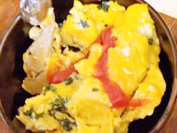 しめじケチャップたまご