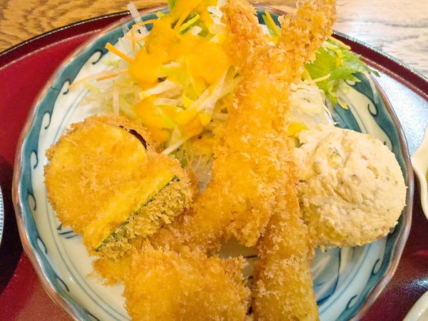 海老と夏野菜のフライ