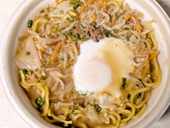 レンチン後の味噌ラーメン