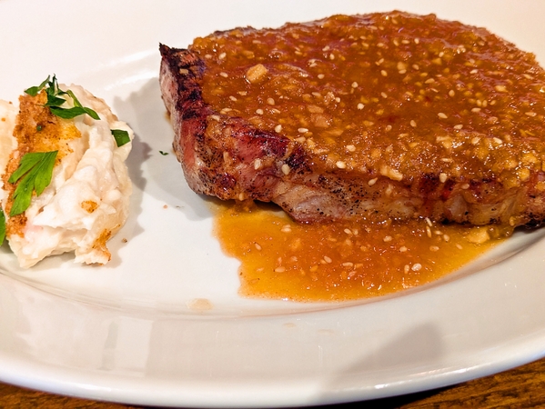 厚切りポークステ一キ