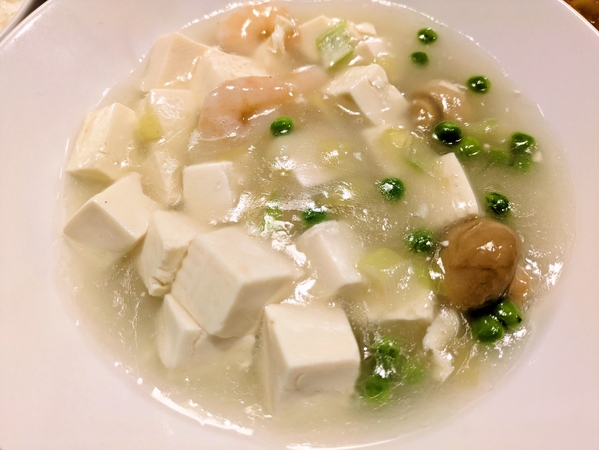 海老と豆腐の塩煮