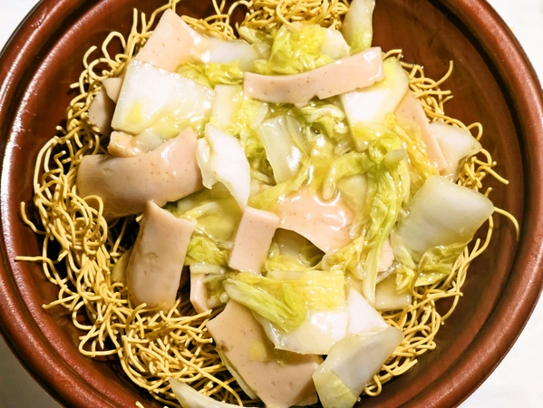 魚ソーで皿うどん