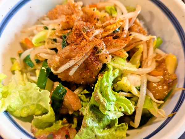 レバ野菜丼