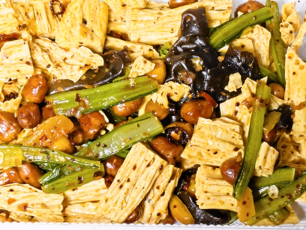 ユバと野菜の四川和え