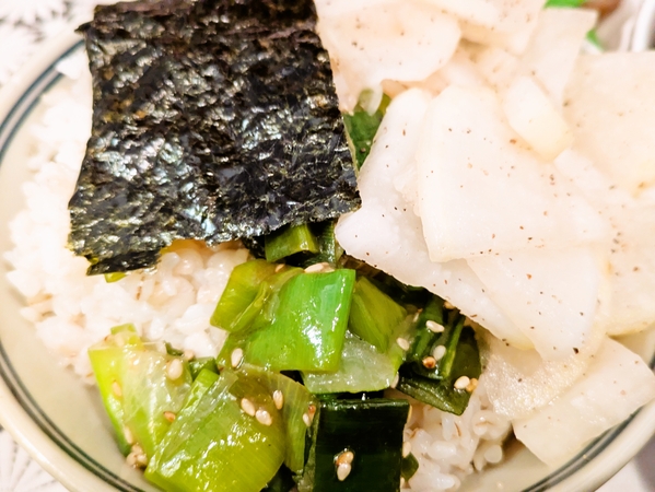 コショー大根胡麻ネギごはん