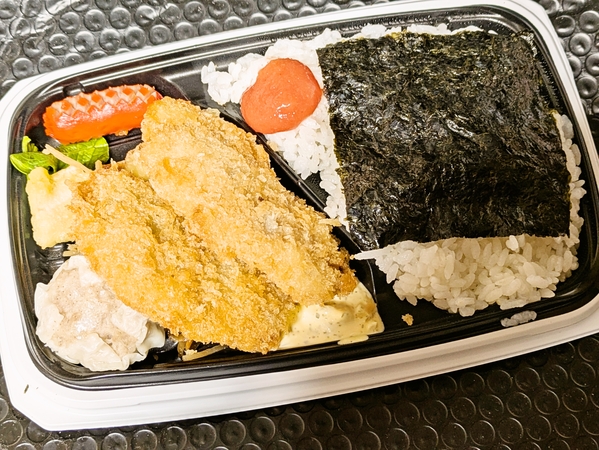 鯵フライ明太のり弁