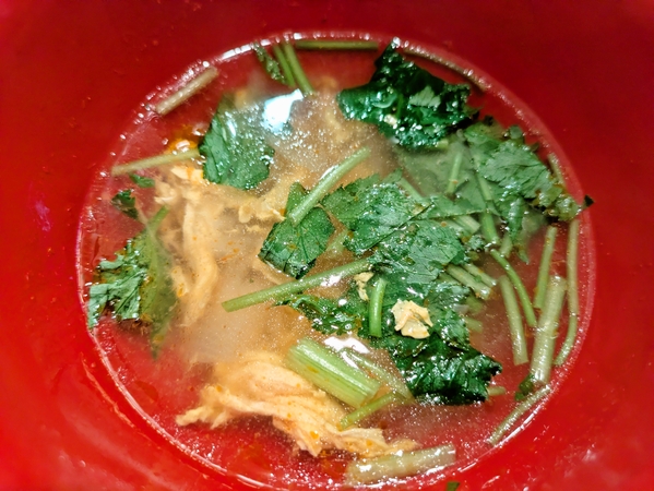 三つ葉のアジアン風ス一プ