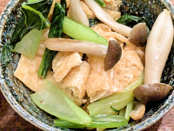 小松菜と油揚げの炊いたん