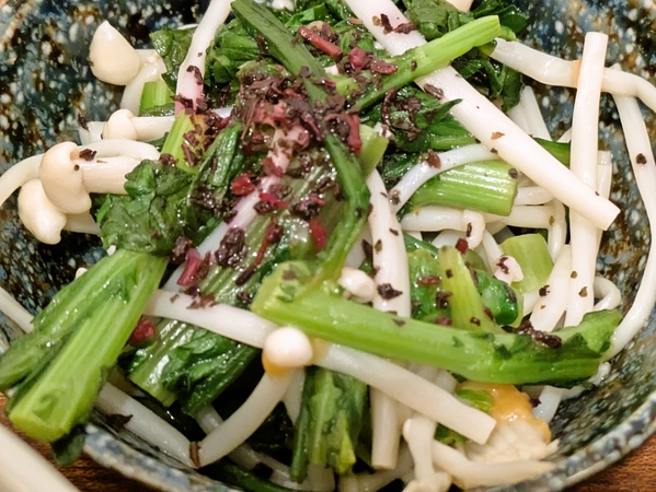 春菊エノキゆかり和え