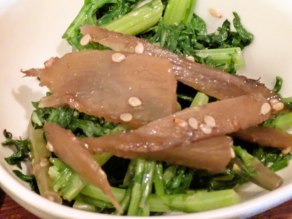 春菊と牛蒡の胡麻和え