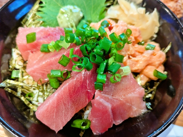 鮪とサーモンのトロ丼