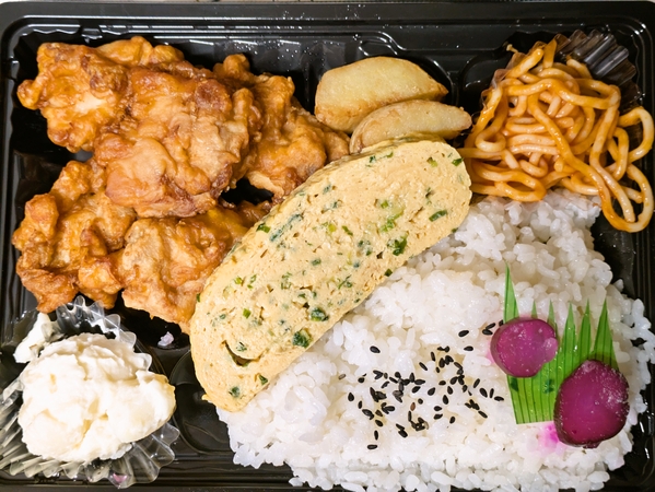 唐揚げ葱玉子弁当