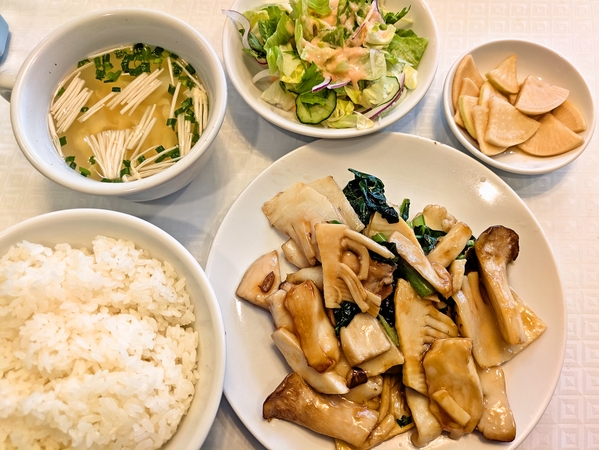 紋甲いかのオイスターソース炒め定食