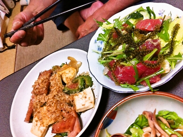 今夜は沖縄メニュー♪