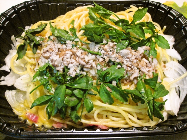 オーマイ　冷凍カルボナーラを超アレンジ♪