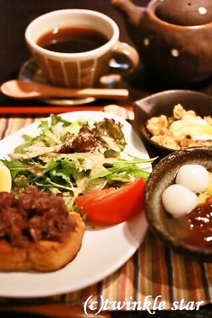 あべまき茶屋のモーニング