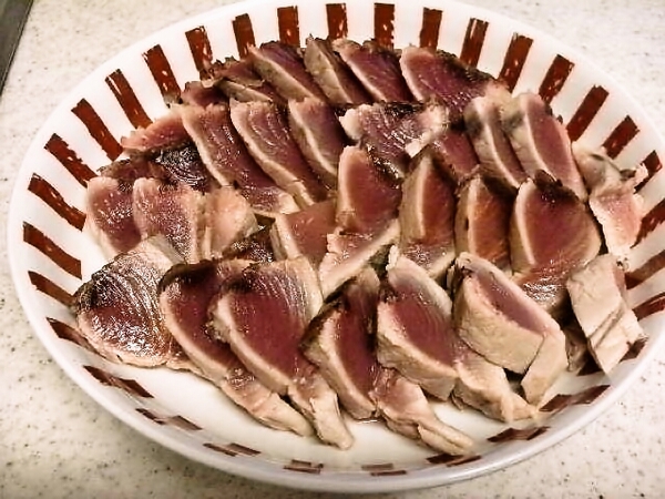 手作り、塩カツオたたきです。