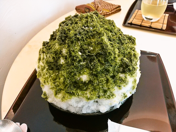 お濃茶のかき氷☆