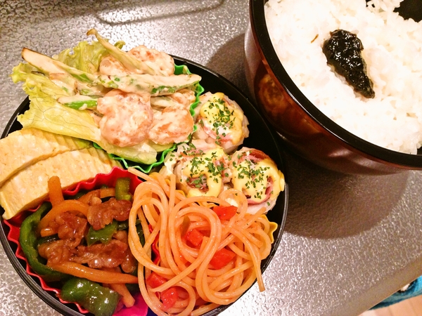 簡単弁当(∩´͈ ᐜ `͈∩)