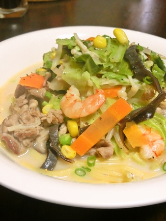 スパゲティでちゃんぽん