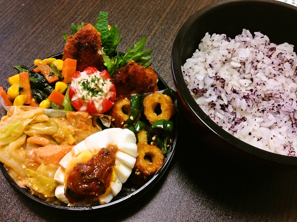 簡単弁当(∩´͈ ᐜ `͈∩)