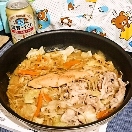 豚こまと鮭のちゃんちゃん焼き