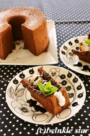 チョコシフォンでシフォンサンド